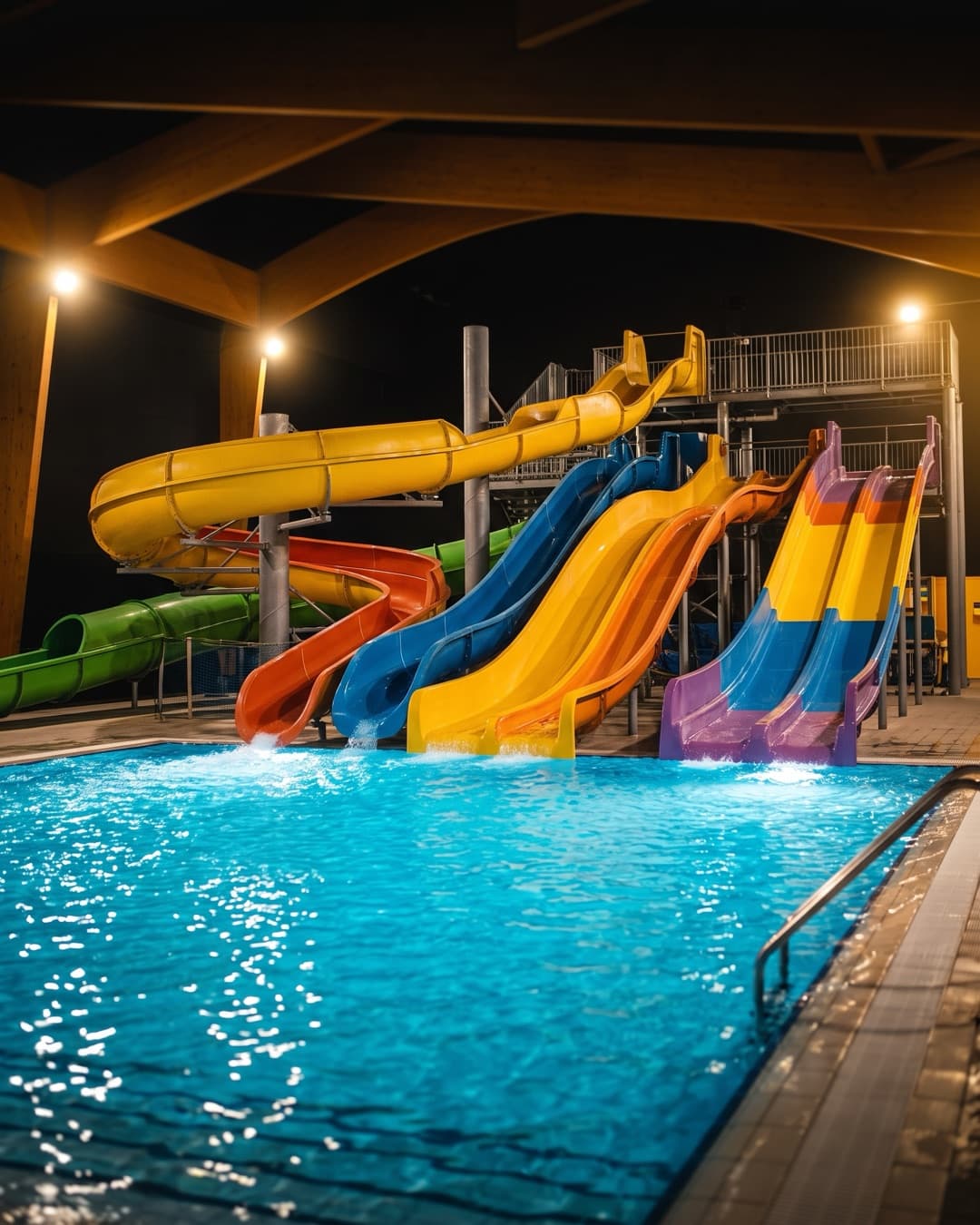 Tobogány v aquaparku Aquapalace